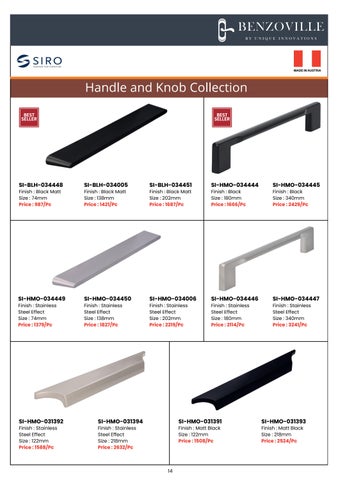 Benzoville 柜 Handles Master 目录 2024-25 第 15 页