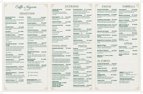 CAFFE NEGRONI_MENU
