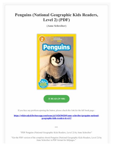 PDF Penguins (National Geographic Kids Readers, Level 2) by