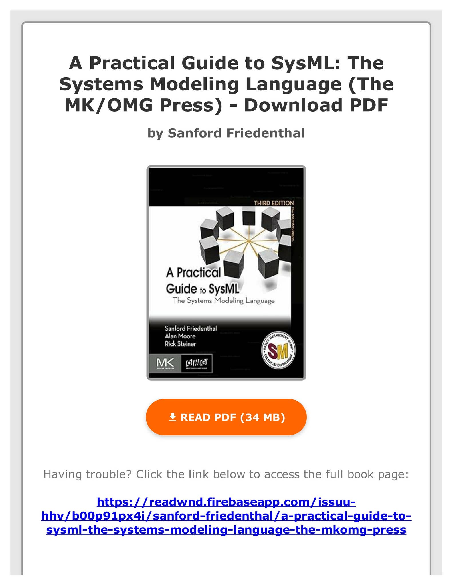 PDF PDF) A Practical Guide to SysML: The Systems Modeling