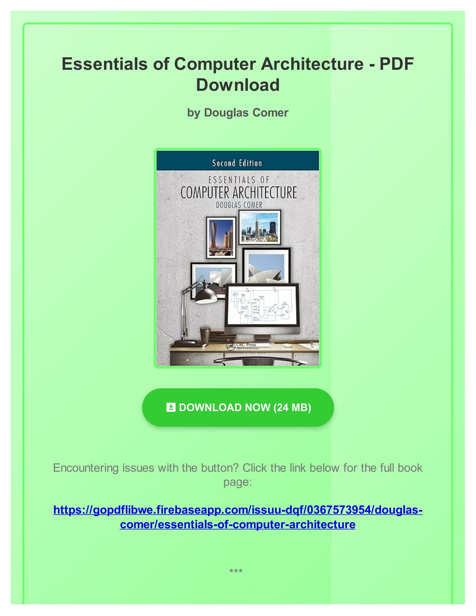 Free PDF Essentials of Computer Architecture by Douglas Comer by ...