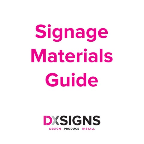 DX Materials Guide by simondxsigns - Issuu