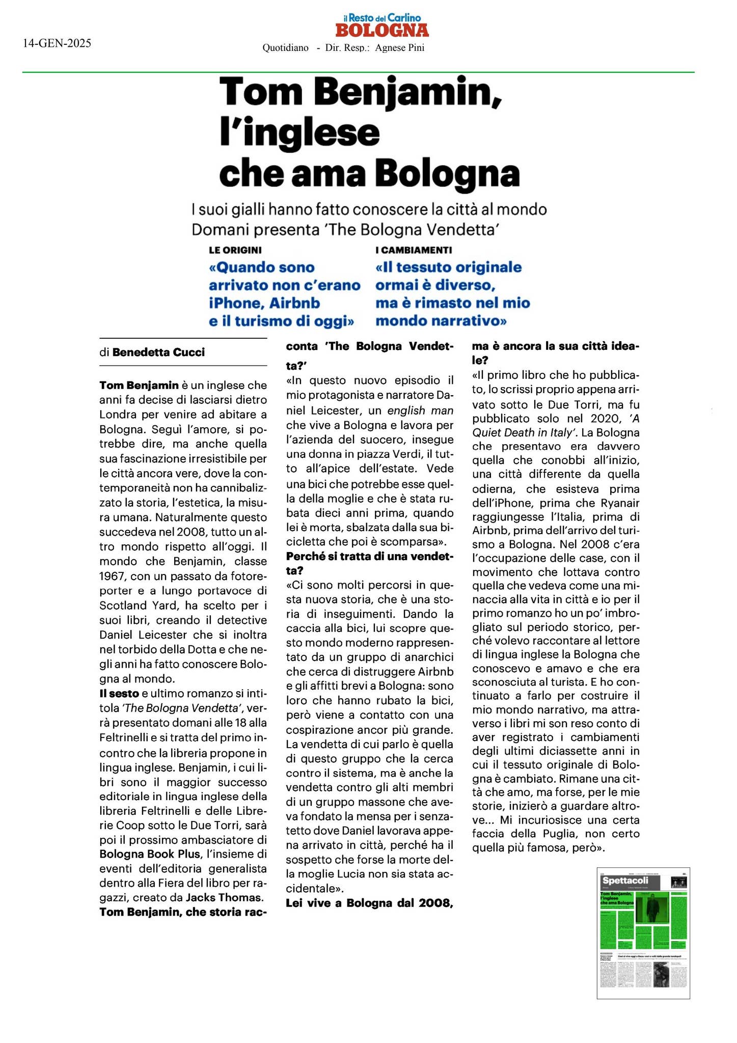 Tom Benjamin, l'inglese che ama Bologna by Bolognafiere S.p.A. - Issuu