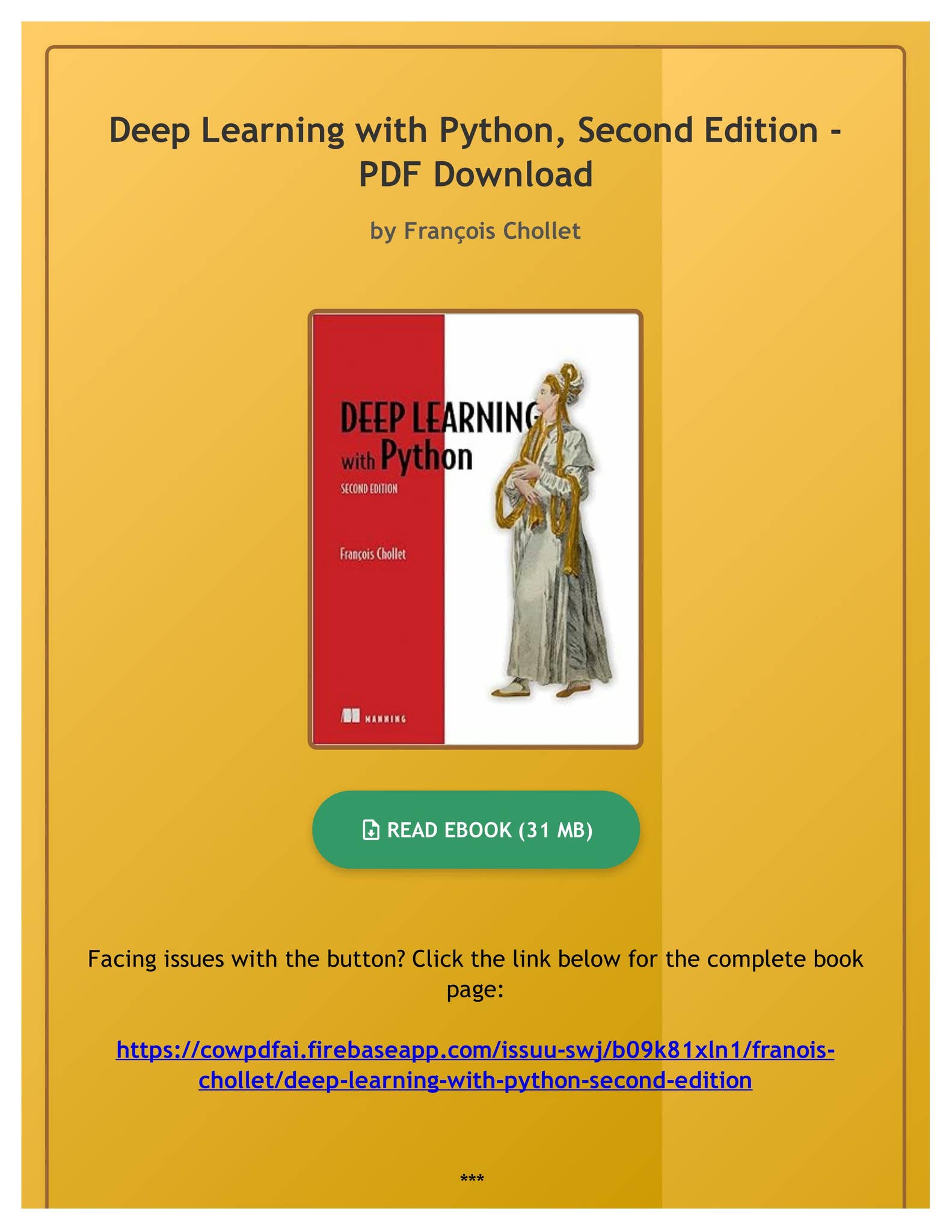 PDF PDF Deep Learning with Python, Second Edition by François Chollet ...
