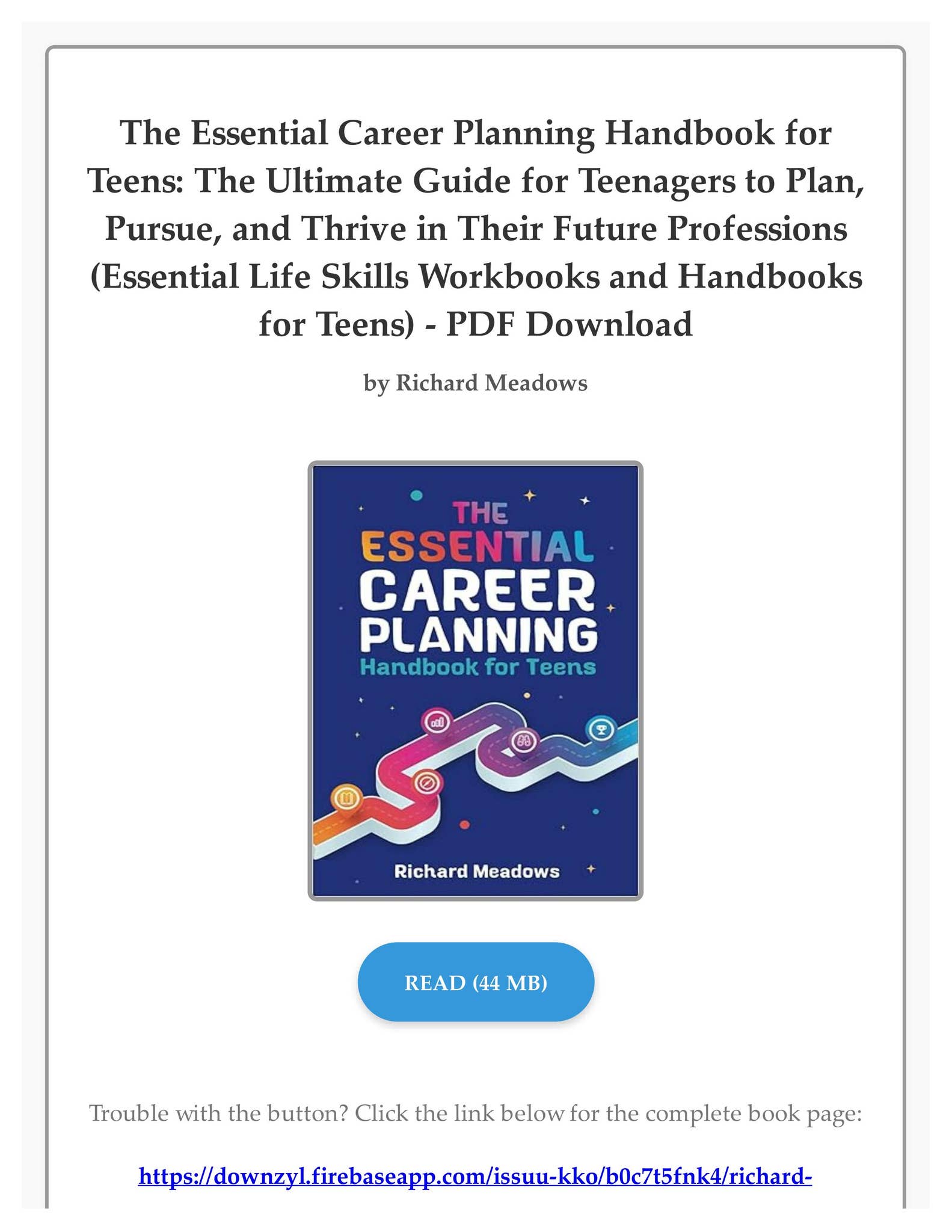 PDF Free The Essential Career Planning Handbook for Teens: The Ultimate ...