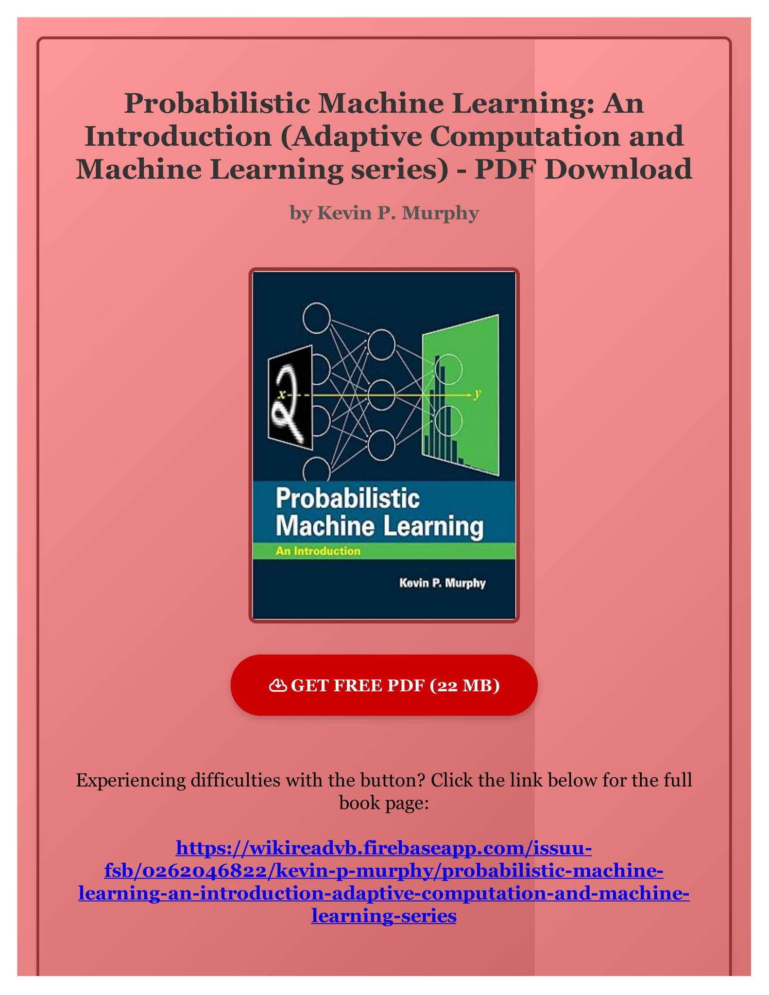 コンピュータ・IT Probabilistic Machine Learning: An Intro PDF Download Probabilistic Machine Learning: An Introduction