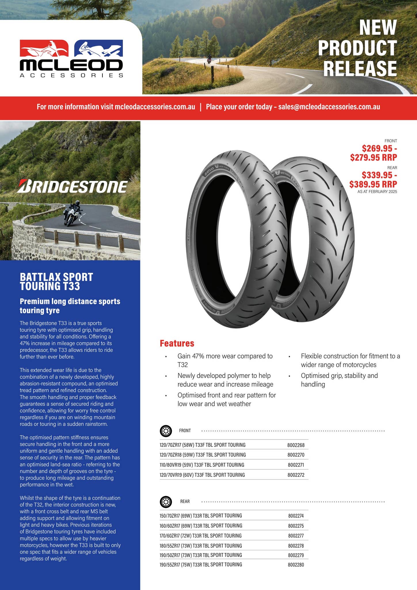 NPR - Bridgestone - T33 Tyres by McLeod Accessories - Issuu