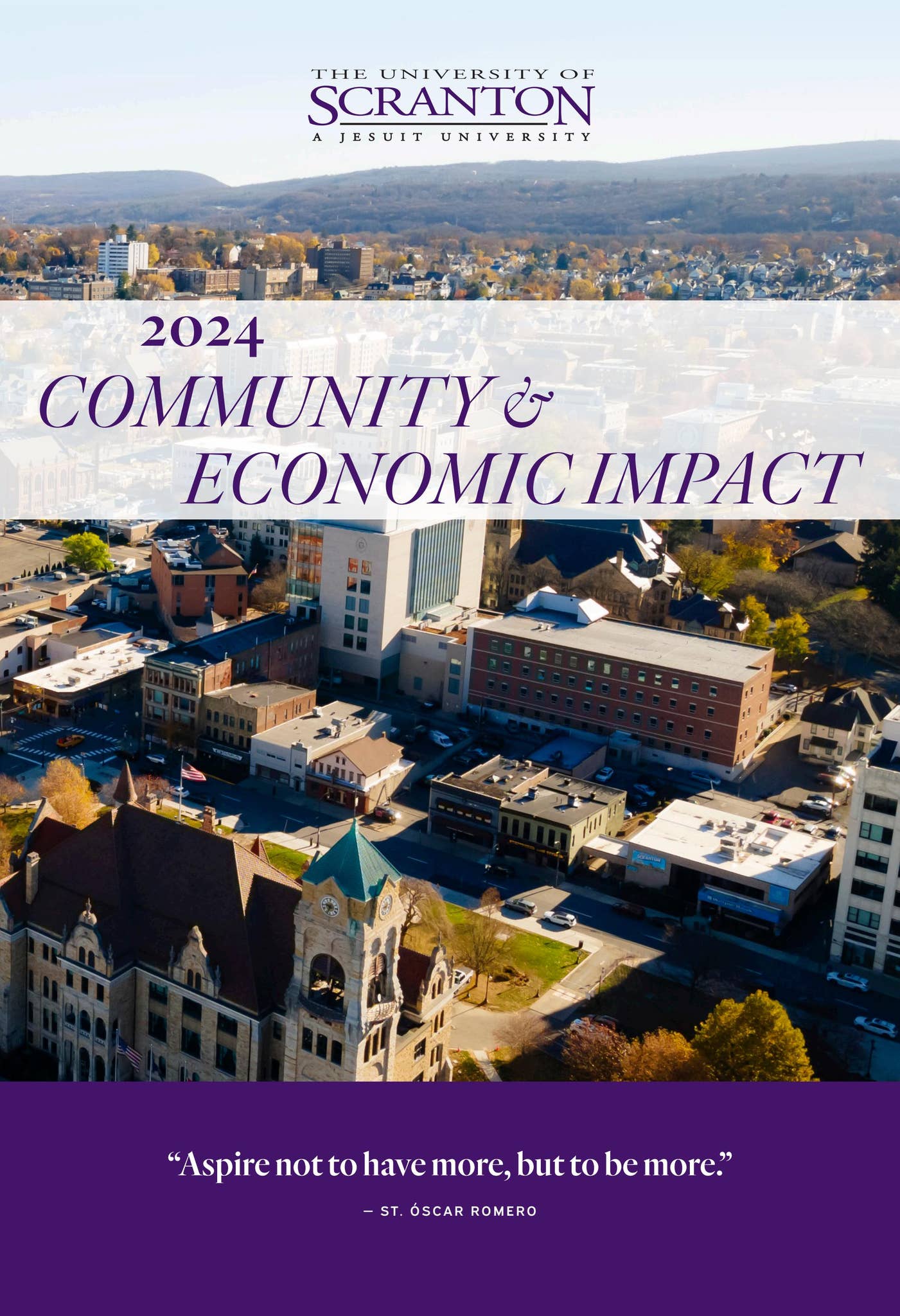 2024 Community & Economic Impact brochure by The University of Scranton