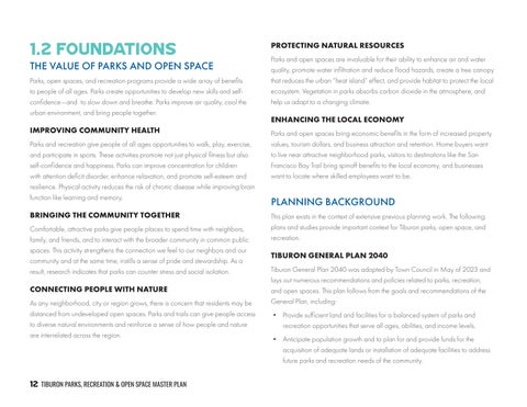 Tiburon Parks, Recreation × Open Space Master Plan 第 12 页