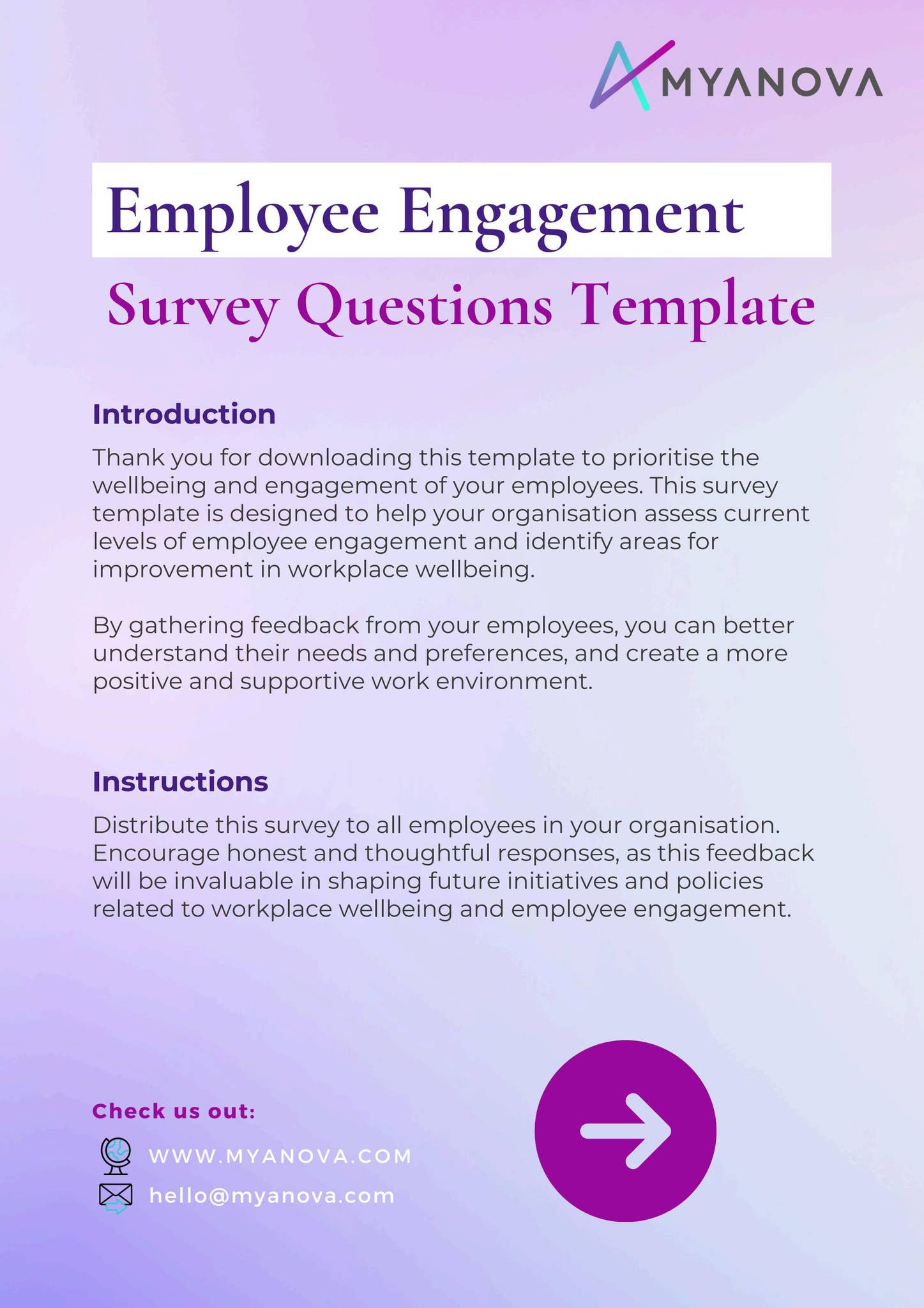 Employee Engagement Survey Questions Template | MyAnova by myanova - Issuu