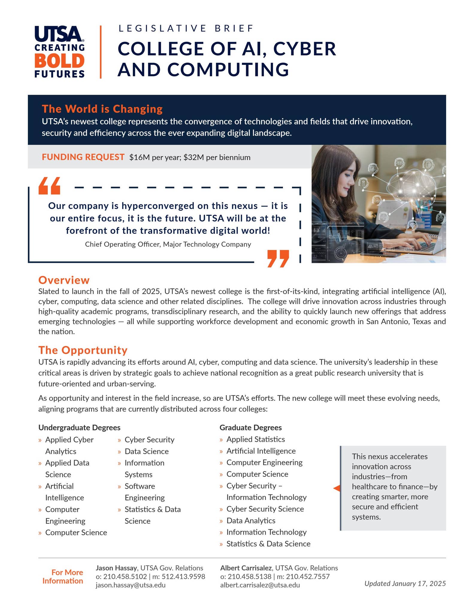 College of AI, Cyber and Computing by UTSA The University of Texas at