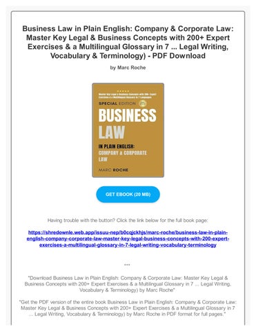 Plain written English for business and …