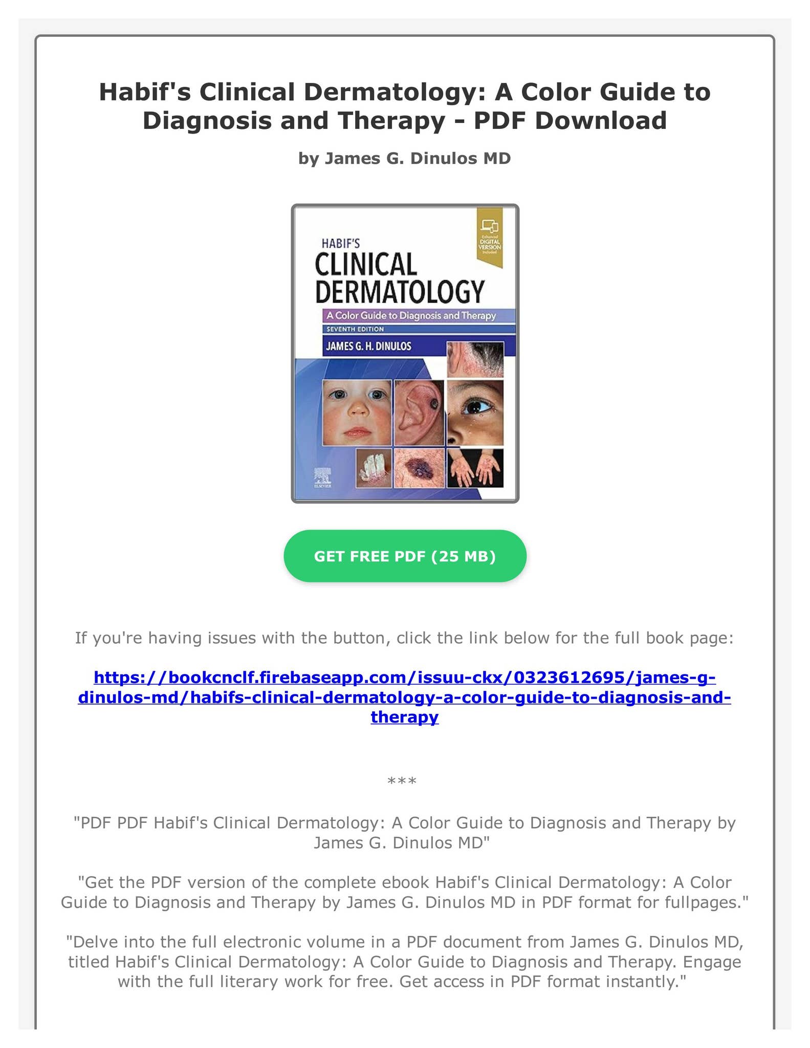 PDF PDF Habif's Clinical Dermatology: A Color Guide to