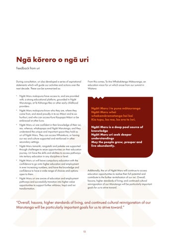 Tihe i a Maru Ora Education Strategy 第 15 页