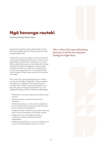 Tihe i a Maru Ora Education Strategy 第 21 页