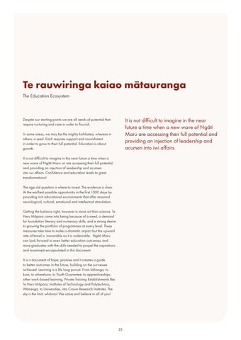 Tihe i a Maru Ora Education Strategy 第 23 页