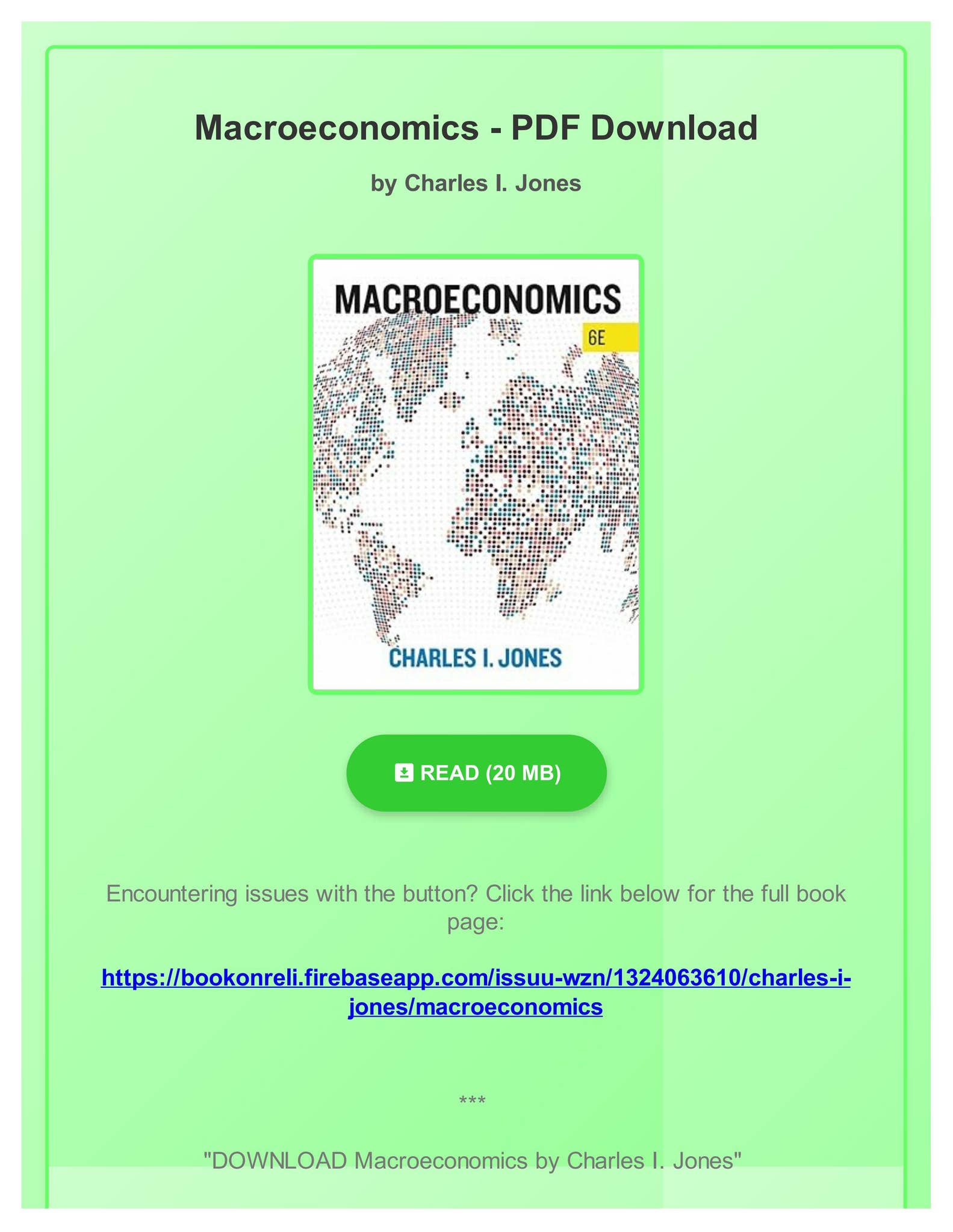 DOWNLOAD Macroeconomics by Charles I. Jones by StehrIIll - Issuu