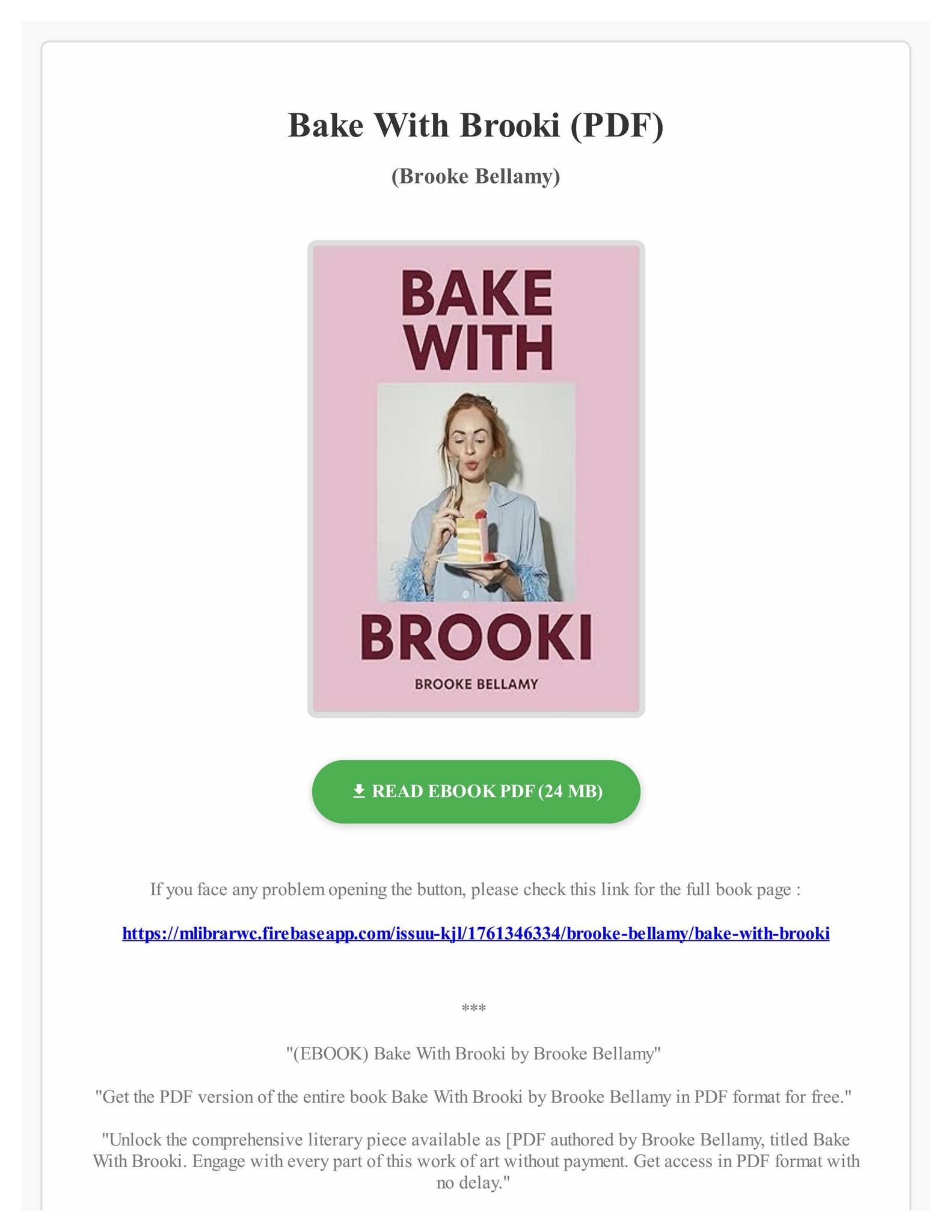 Bake With Brooki: Bellamy, Brooke: 9781761346330: Amazon.com