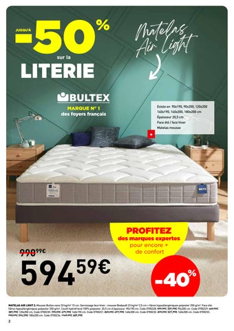 JUSQU-A -50% SUR LA LITERIE ET LE 布艺 LITERIE - CONFORAMA LUXEMBOURG 第 2 页