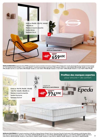 JUSQU-A -50% SUR LA LITERIE ET LE 布艺 LITERIE - CONFORAMA LUXEMBOURG 第 3 页