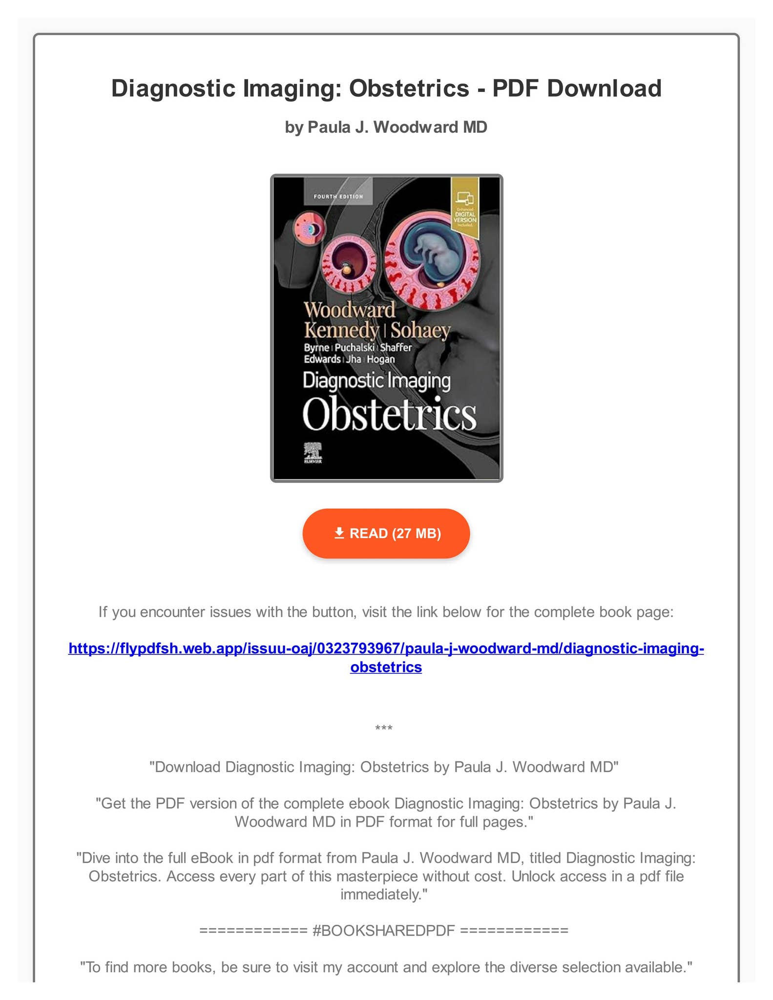 Download Diagnostic Imaging: Obstetrics by Paula J. Woodward