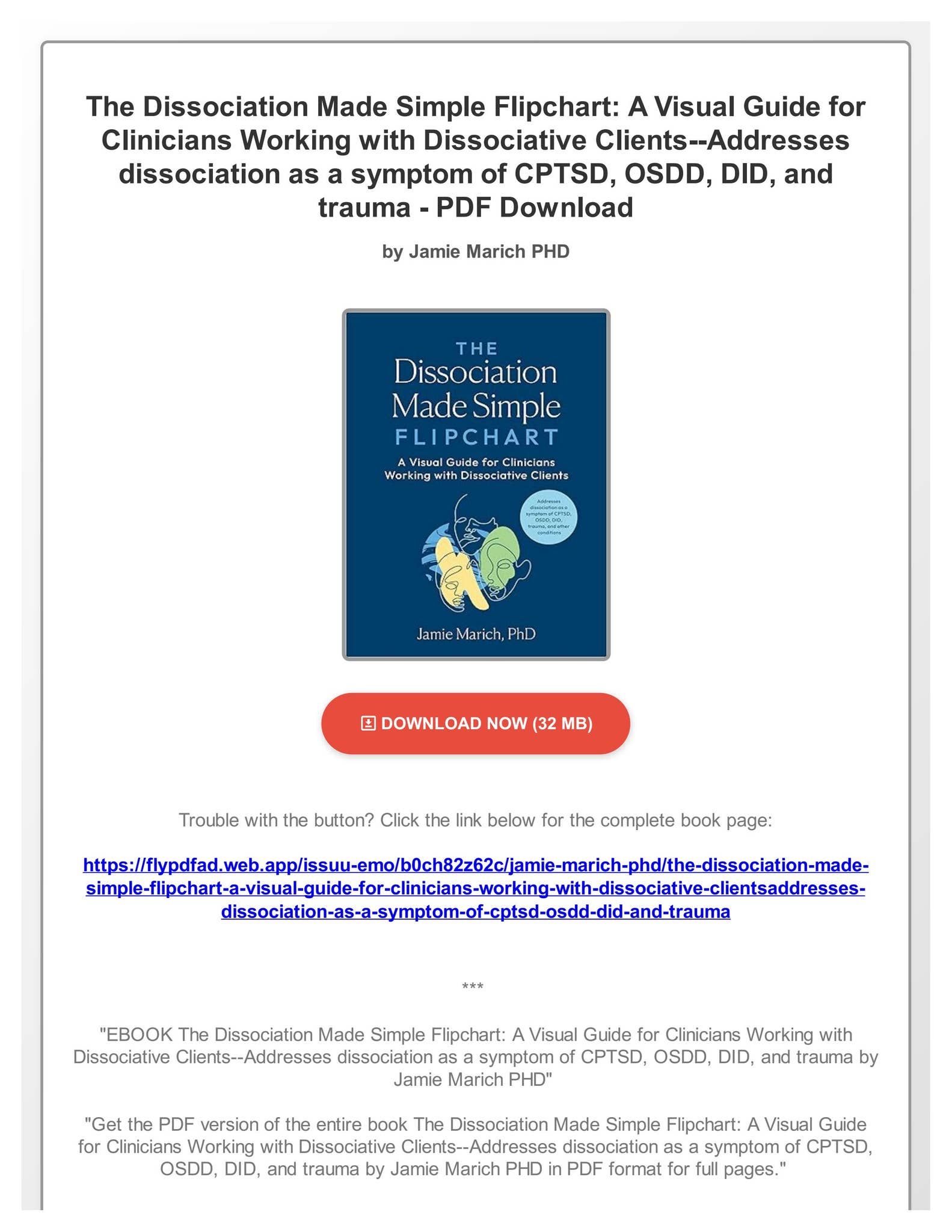 EBOOK The Dissociation Made Simple Flipchart: A Visual Guide