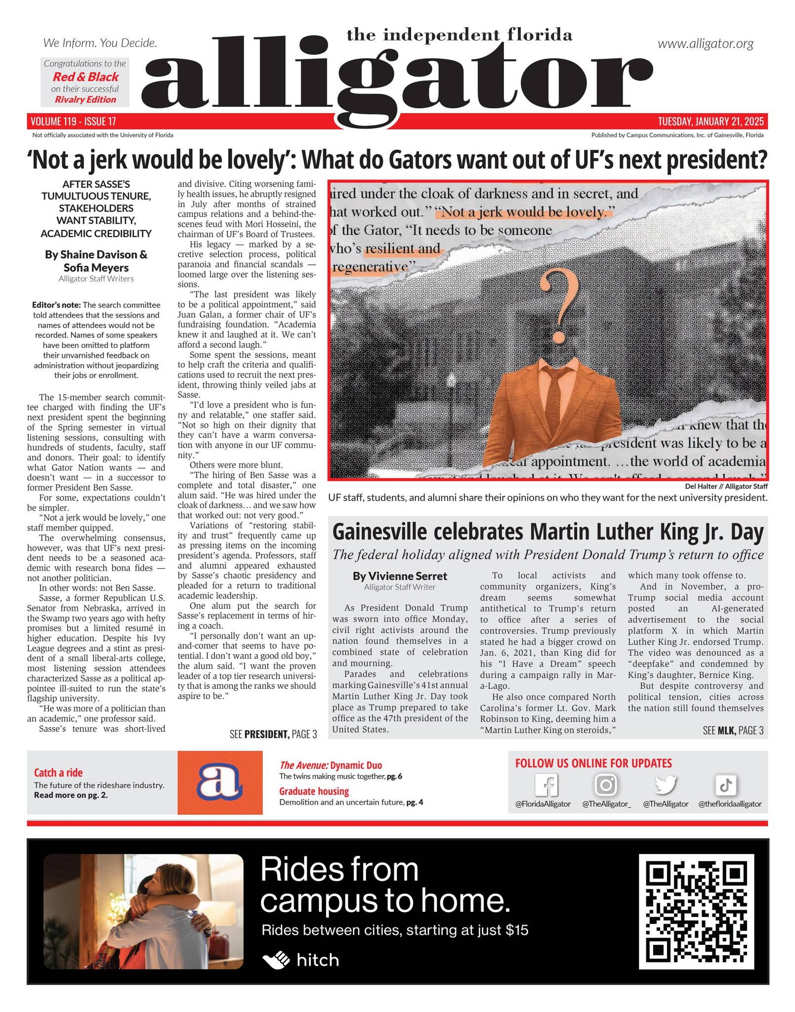 Tuesday, Jan. 21, 2024 by The Independent Florida Alligator - Issuu