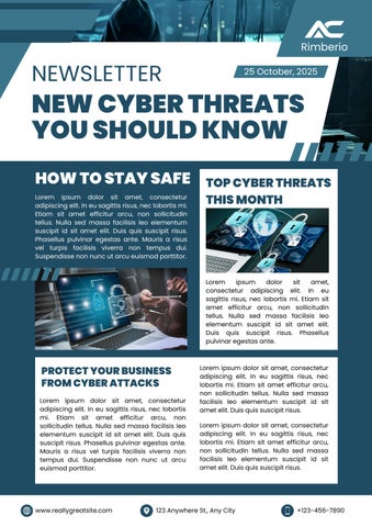 Blue and White Modern Cyber Security Newsletter