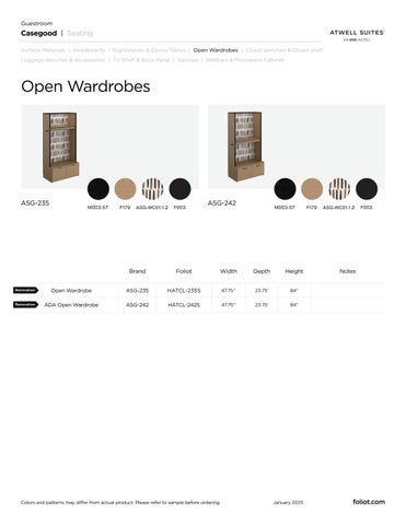 Atwell Guestroom Product 指南 第 6 页
