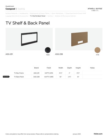 Atwell Guestroom Product 指南 第 9 页