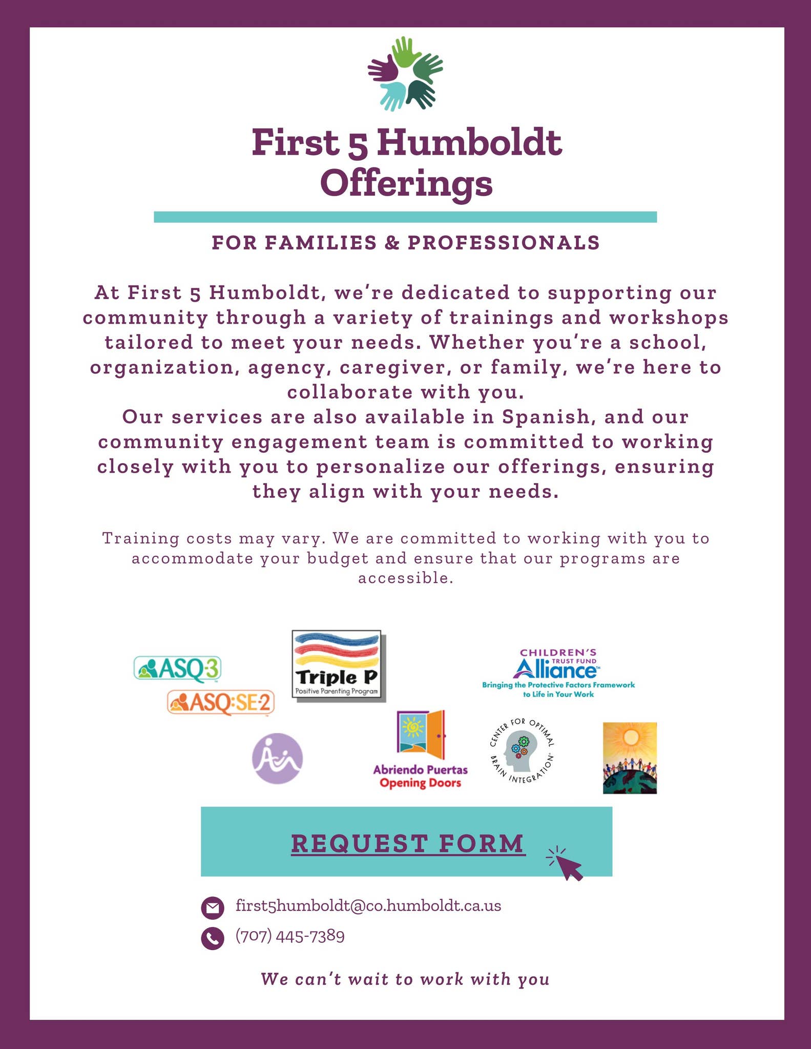 Training menu 2025 by First 5 Humboldt - Issuu