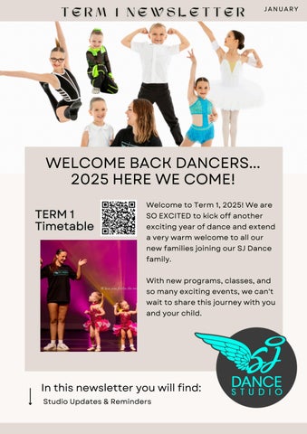 TERM 1 NEWSLETTER - Welcome Back (1)