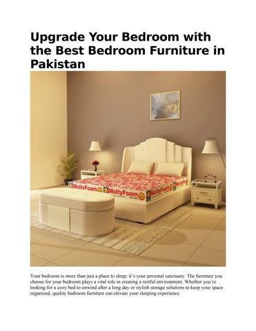 Upgrade Your Bedroom with the Best Bedroom Furniture in Pakistan
