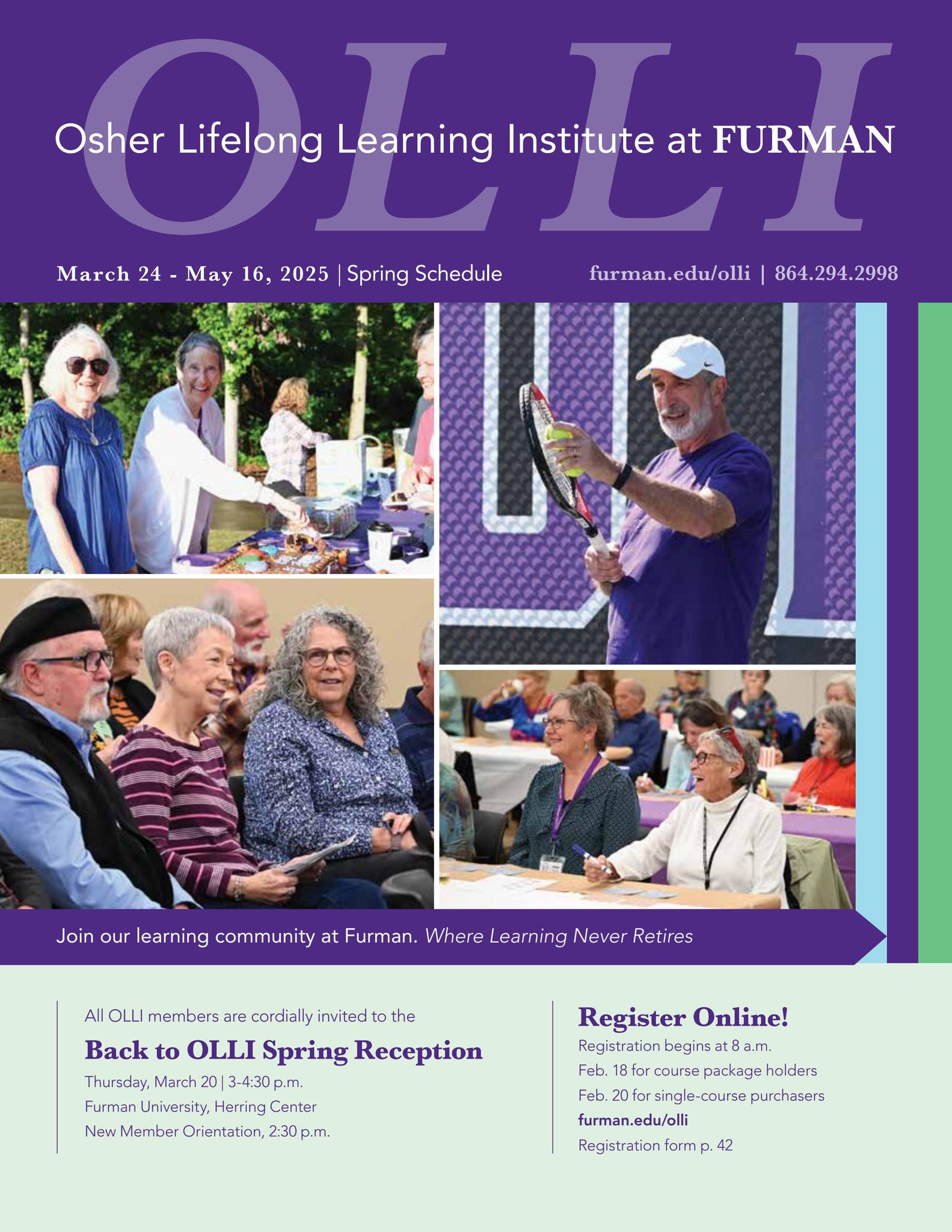 OLLI Furman Spring 2025 by FurmanOLLI Issuu