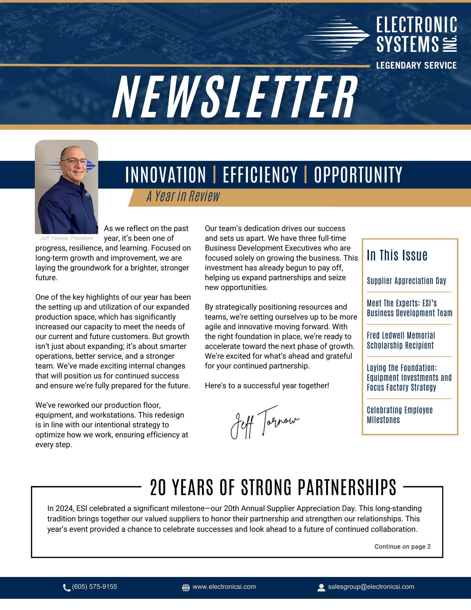 Electronic Systems, Inc. Newsletter 2025 by Electronic Systems, Inc ...