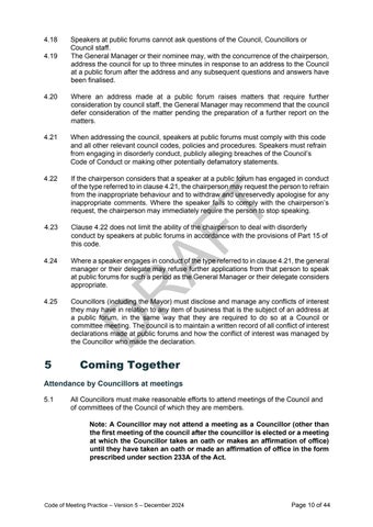 DRAFT Code of Meeting Practice 第 10 页