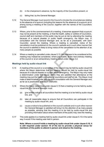 DRAFT Code of Meeting Practice 第 12 页