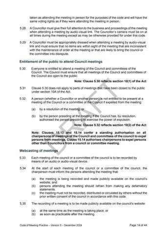 DRAFT Code of Meeting Practice 第 14 页