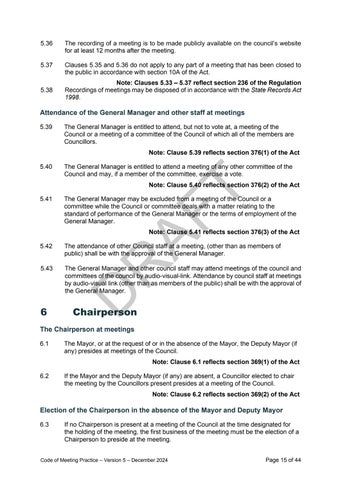 DRAFT Code of Meeting Practice 第 15 页