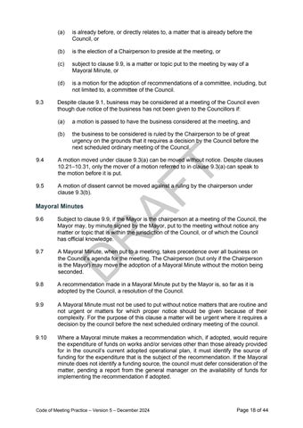DRAFT Code of Meeting Practice 第 18 页