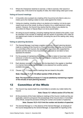 DRAFT Code of Meeting Practice 第 23 页