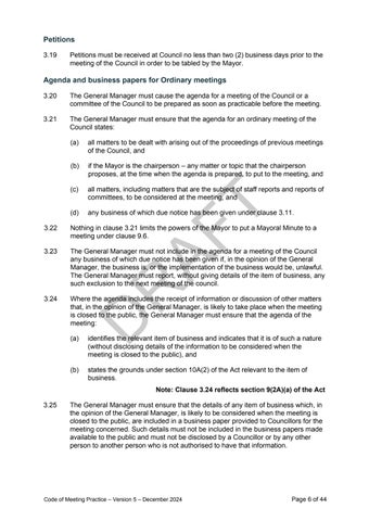 DRAFT Code of Meeting Practice 第 6 页