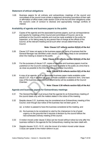 DRAFT Code of Meeting Practice 第 7 页