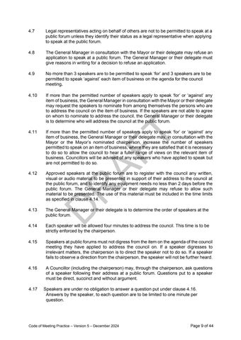 DRAFT Code of Meeting Practice 第 9 页