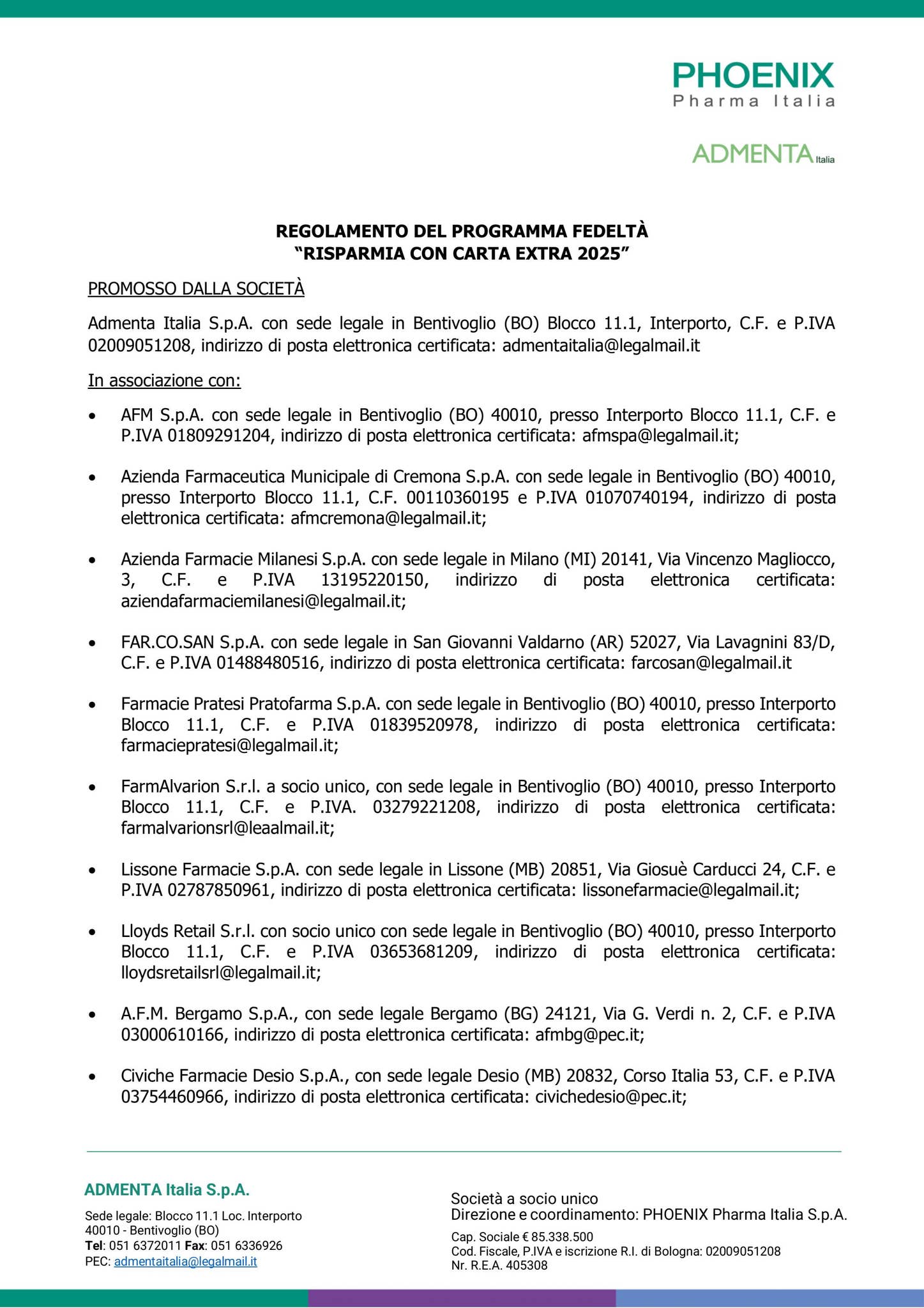 Regolamento programma fedeltà EXTRA_2024_2025 by Admenta Italia - Issuu