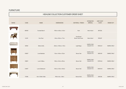 Highline Order Sheet 第 7 页