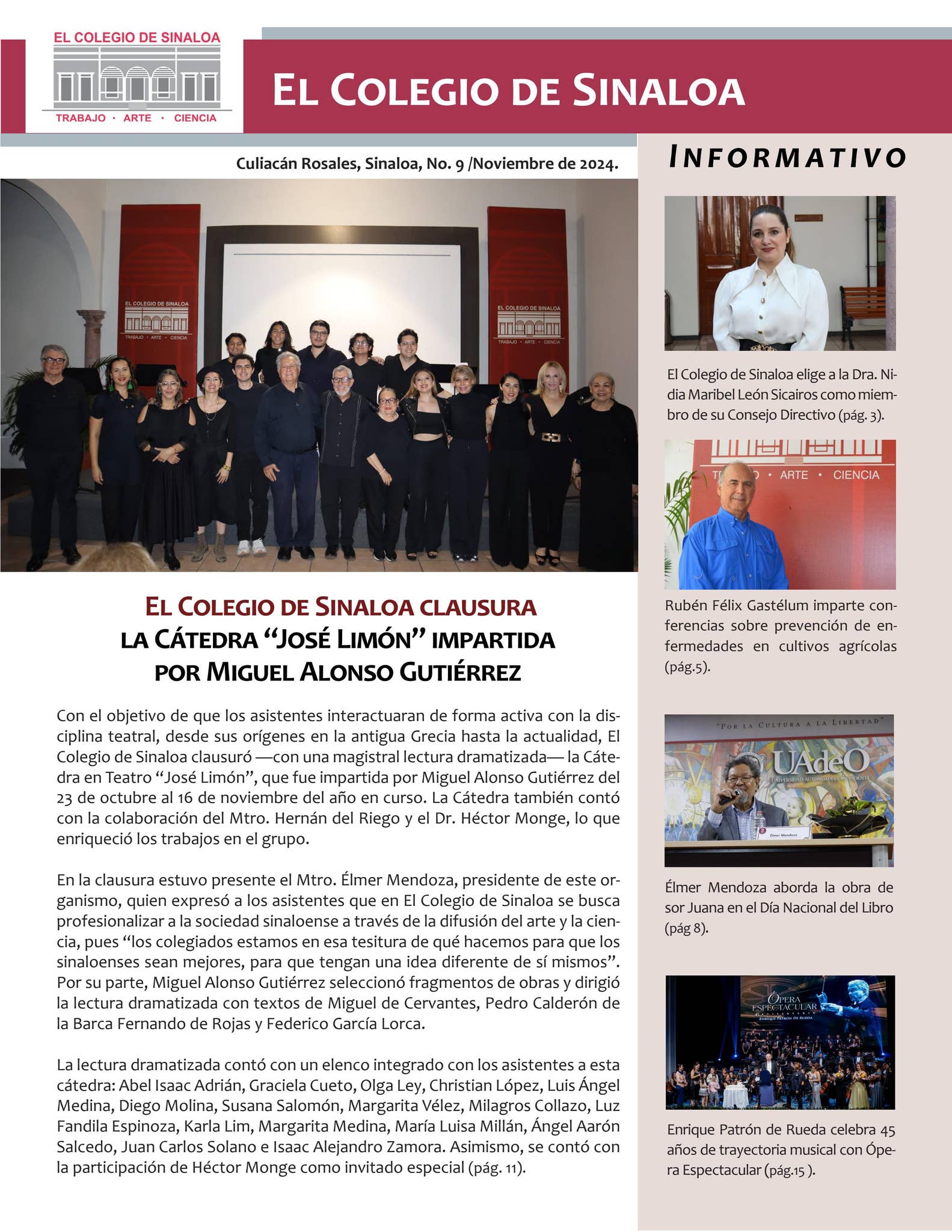 Informativo, noviembre 2024 by El Colegio de Sinaloa - Issuu