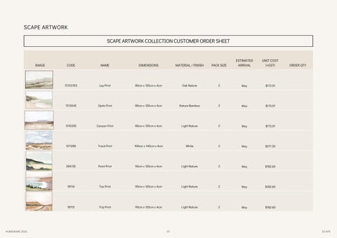 Scape Artwork Order Sheet 第 7 页