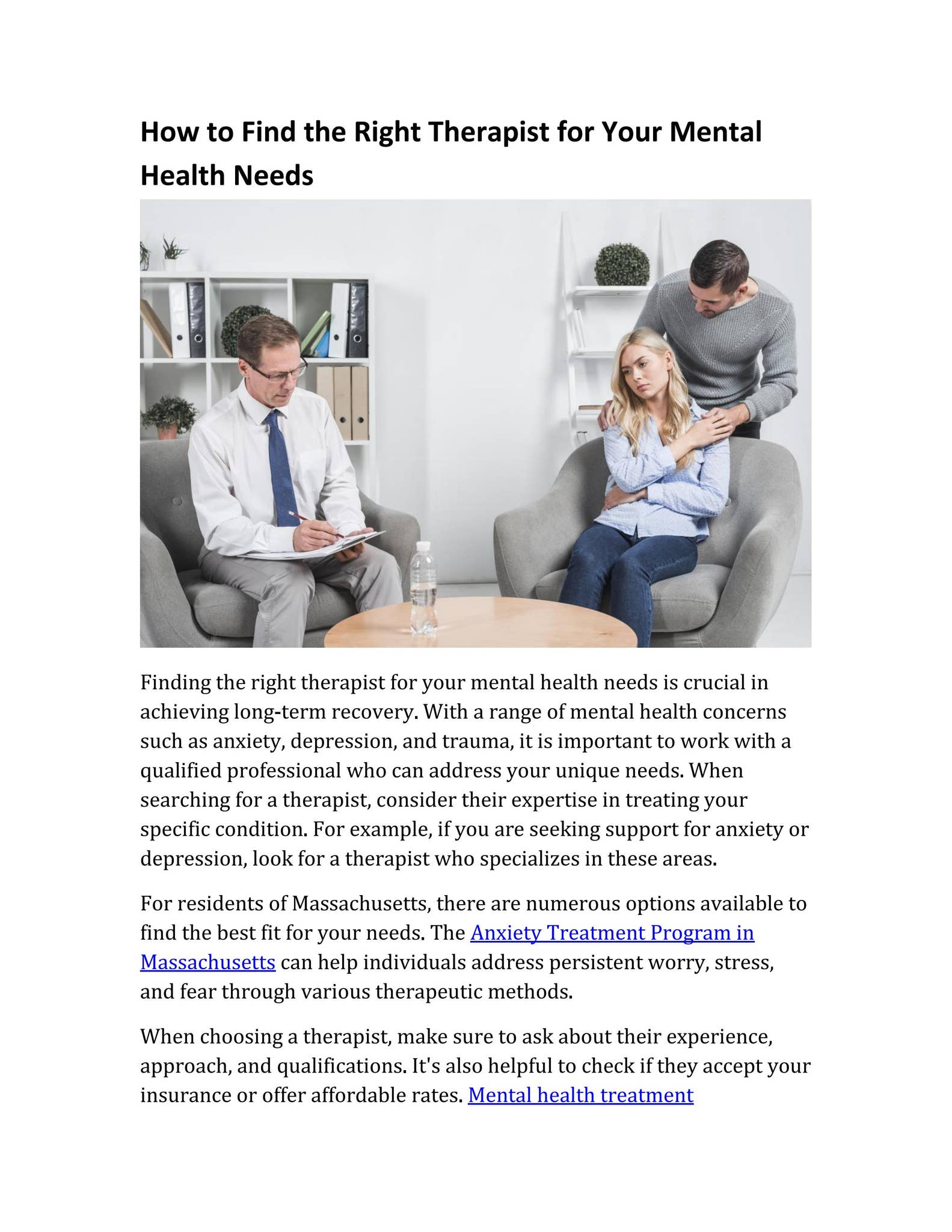How to Find the Right Therapist for Your Mental Health Needs by ...