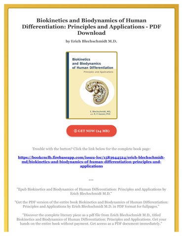 洋書 Biokinetics and Biodynamics of Human Dif Epub Biokinetics and Biodynamics of Human Differentiation